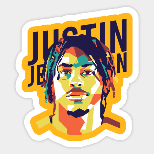 Justin Jefferson on WPAP style Sticker